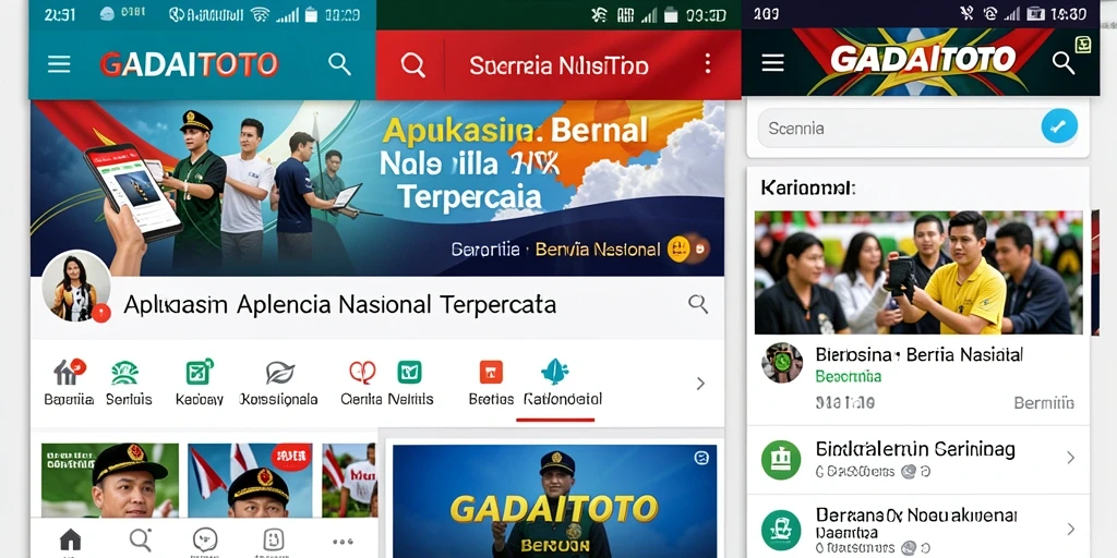 Antarmuka GADAITOTO menampilkan berita nasional terkini dan terorganisir.