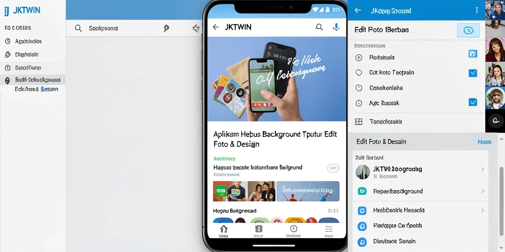 Antarmuka JKTWIN yang bersih dan fungsional untuk Hapus Background.