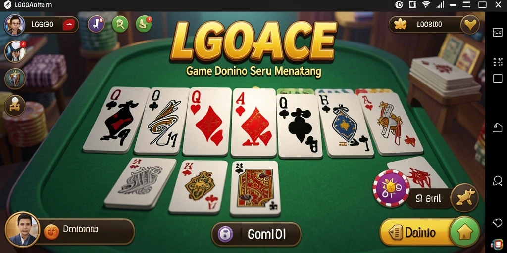 Tampilan antarmuka permainan domino yang menarik di LGOACE.