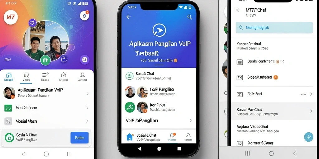 Antarmuka MT777 menampilkan fitur panggilan VoIP yang mudah digunakan.