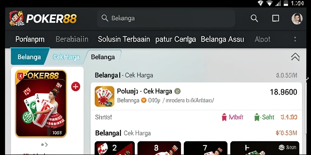 Tampilan antarmuka POKER88 untuk fitur Cek Harga yang mudah digunakan.