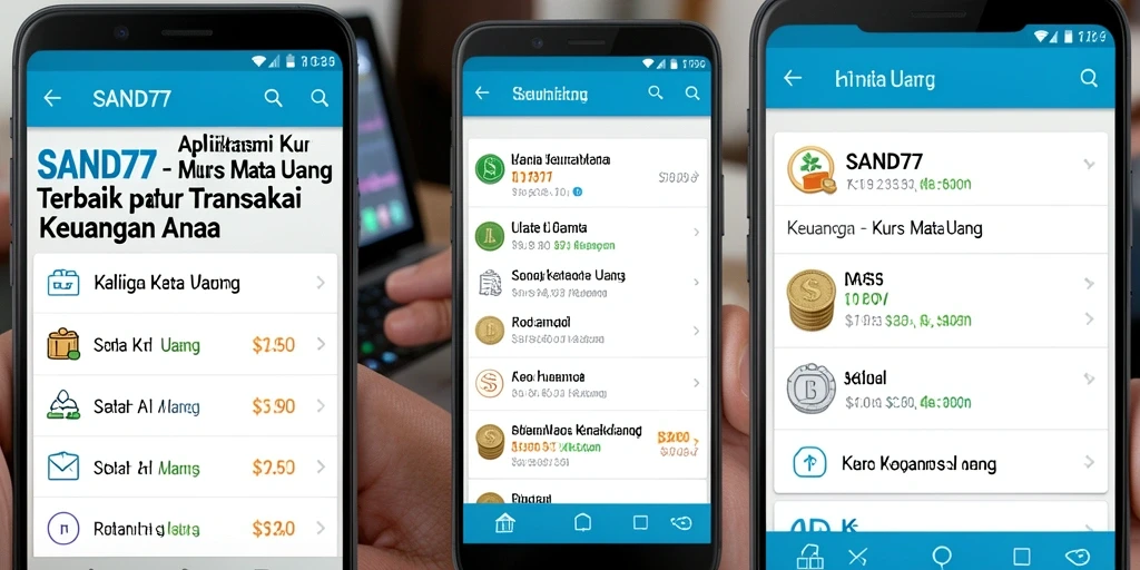 Antarmuka SAND77 yang menampilkan kurs mata uang secara real-time.