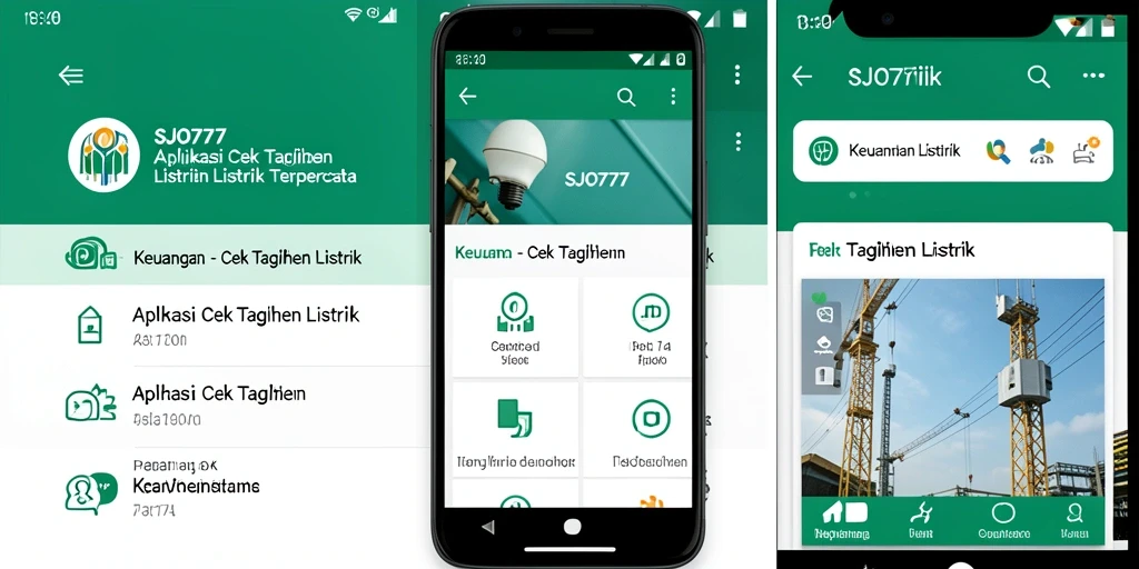 Tampilan antarmuka SJO777 untuk cek tagihan listrik yang informatif.