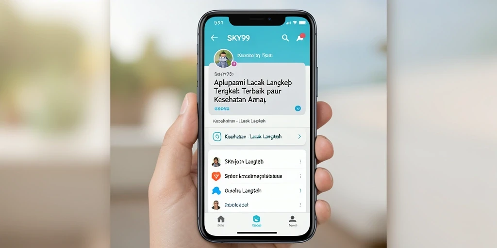 Antarmuka aplikasi SKY99 menampilkan fungsi Lacak Langkah yang jelas dan mudah dipahami.