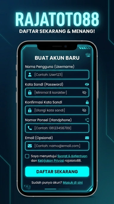 Buat Akun Baru rajatoto88 Mudah dan Cepat